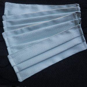 ❎SOLD 4 xBLUE TEXTURE FABRIC FACEMASK DOUBLE LAYER